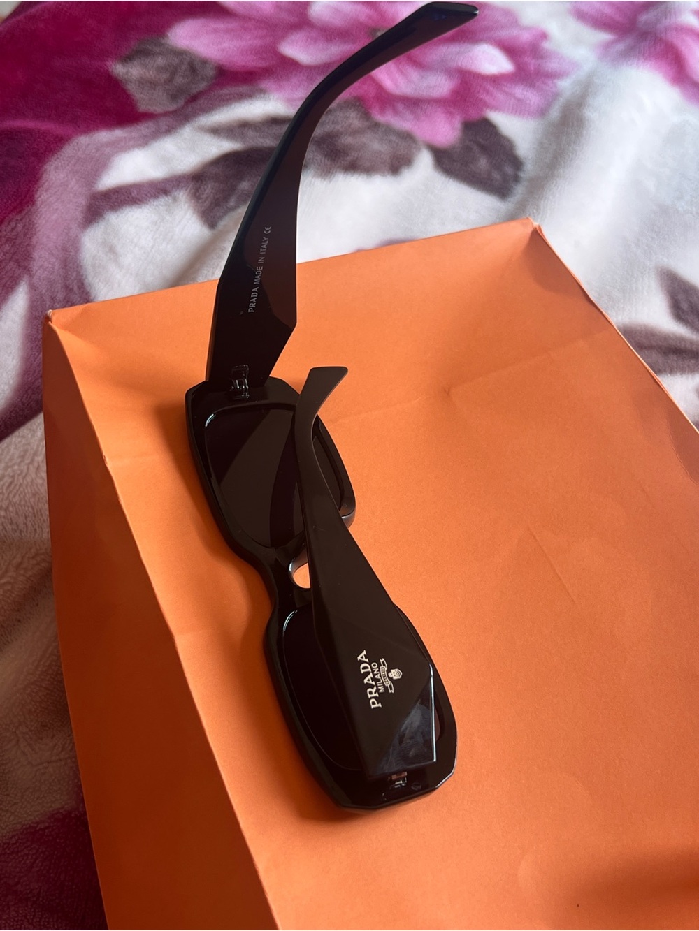 Prada Black Rectangle Sunglasses - Picture 7 of 16